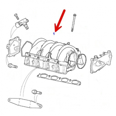 USED INTAKE MANIFOLD, DOES NOT INCLUDE FUEL RAIL  AJ810598